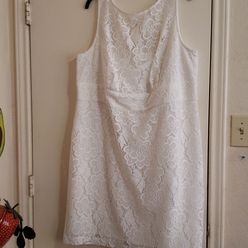 White floral dress